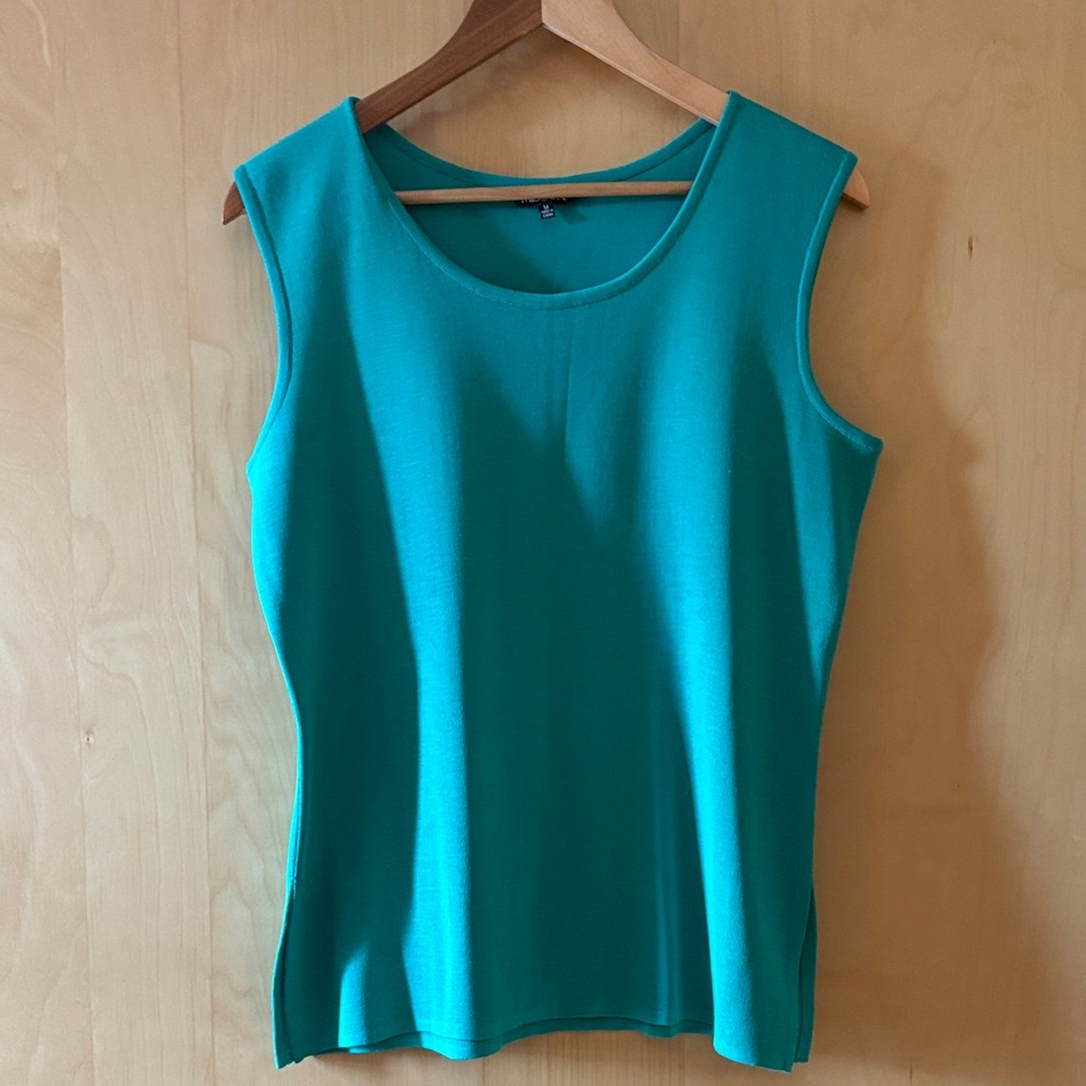 Misook Turquoise Sleeveless Tank Top